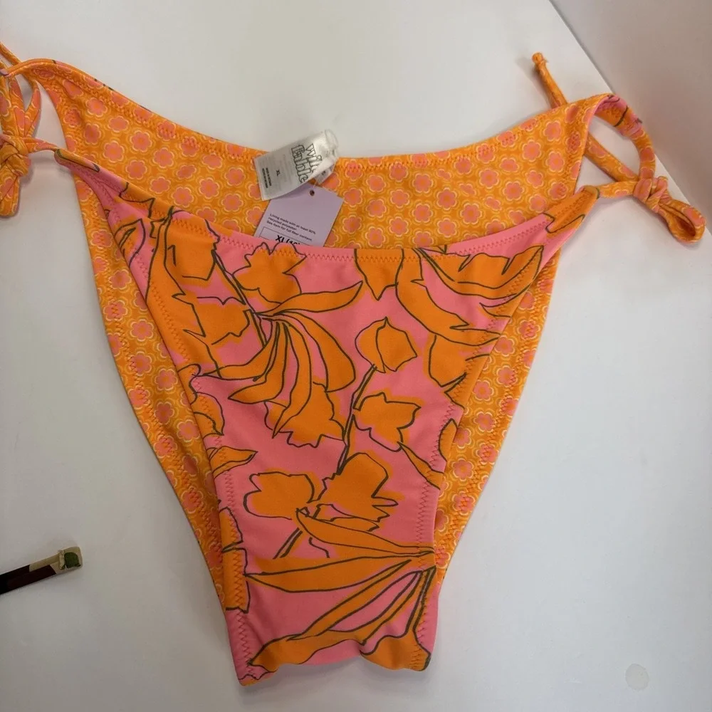 NWT Wild‎ Fable Target Bikini Bottom Bundle Lot of 3 XL Floral Camo Pink Orange